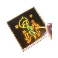 Planche à dessin lumineuse effaçable manuscrite pour enfants avec lumière pour la maison DIY Transparent Coloriage Bureau Décrochage Painting15Cm