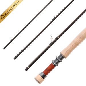 Canne à pêche à la mouche FLY010 en <span class=keywords><strong>fibre</strong></span> de carbone Toray Nano, personnalisée, <span class=keywords><strong>10</strong></span>' 2wt, modèle Euro Fast Salmon Spey Switch Sega Tenkara Nymph - Product Image 1
