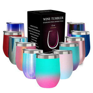 En gros 8oz/12oz/16oz Gobelet Isolé Sous Vide Tasse Double Paroi 18/8 De Qualité Professionnelle En Acier Inoxydable Gobelet à Vin avec Couvercle De Paille - Product Image 1