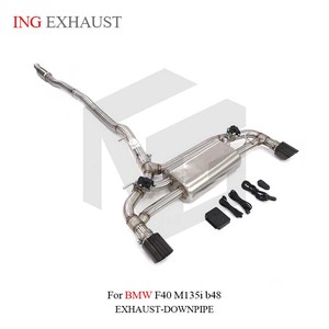 Scarico Catback ING in Acciaio Inox per BMW F40 M135i B48 Sistema di Tubi con Silenziatore e Valvola Ricambi Auto ad Alte Prestazioni di Alta Qualità - Product Image 4