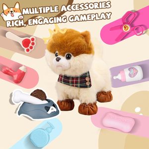 Chiot jouets pour enfants chien jouet contrôle réaliste Musical danse animé en peluche animal de compagnie avec laisse créatif animaux en peluche jouets cadeaux - Product Image 4