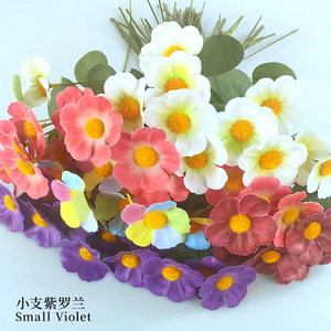 Fleurs artificielles en soie violette Haomei Flower Factory, 10 cm, en tissu plastique, décorations de mariage, arrangements d'intérieur - Product Image 5