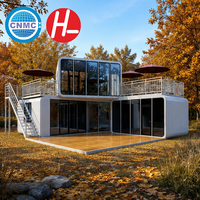 Maison conteneur préfabriquée moderne et extensible de 40/20 pieds, prête à l'emploi, 2, 3, 4 ou 5 chambres, villa préfabriquée, maison portable