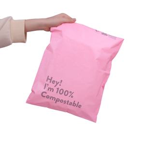 Fábrica al por mayor PLA + PBAT logotipo impreso personalizado embalaje de envío 100% bolsas de <span class=keywords><strong>correo</strong></span> compostables polivinílicas biodegradables - Product Image 1