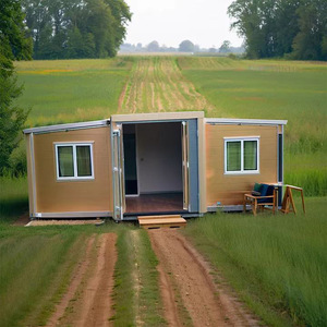Contenedor extensible de 20 pies, casa plegable, ala doble antisísmica, Panel sándwich de 2 dormitorios para hoteles, edificios de oficinas pequeños - Product Image 4