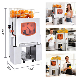 Exprimidor de Naranjas/Cítricos Bokni con Motor de 120W, 20 Naranjas/Min, Naranja/Plateado, Garantía de 12 Meses - Product Image 6