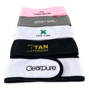 Cintas <span class=keywords><strong>para</strong></span> la Cabeza de Spa <span class=keywords><strong>para</strong></span> <span class=keywords><strong>Maquillaje</strong></span> Facial de Belleza <span class=keywords><strong>para</strong></span> Mujer y Niña con Logo Personalizado de Diseñador al por Mayor - Product Image 4