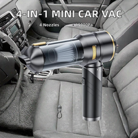 Aspirateur de voiture sans fil MONIX QX04 4-en-1 mini en ABS, 15000Pa, portable, alimenté par batterie, capacité 0,5-1L, autonomie 30-45min