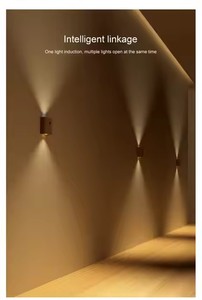 2 uds enlace inducción madera noche luces USB recargable inalámbrico LED lámpara de pared dormitorio cocina pasillo escalera Luz - Product Image 6