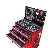 Promotion Usine : Chariot d'atelier robuste avec 7 tiroirs, coffre à outils et ensemble de 424 outils pour garage