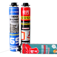 Adhésif polyuréthane en spray pour scellement PU, fixation de sols en bois, encadrements de portes et fenêtres - Polyvalent