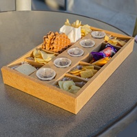 Boîte de présentation en carton en gros avec couvercle et 10/8 compartiments, idéale pour desserts, collations, bento, traiteur et emballage alimentaire