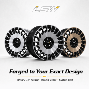 ล้อฟอร์จ LS8197 4x100 4x114.3 ขนาด 15 16 17 นิ้ว ราคาดีที่สุด รับประกันคุณภาพ เทียบเท่า OEM สีดำขัดเงา - Product Image 5