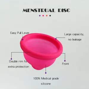 Disco Menstruatie Private Label Herbruikbare Menstruatieschijf Siliconen Menstruatie Schijf Cup