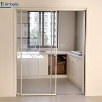 Porte coulissante de balcon en aluminium, porte coulissante à cadre en aluminium, portes coulissantes en aluminium à double vitrage