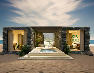 Casa <span class=keywords><strong>de</strong></span> <span class=keywords><strong>Madera</strong></span> Contemporánea Prefabricada, Impermeable, Moderna, para Vacaciones, Camping, Hotel - Product Image 3