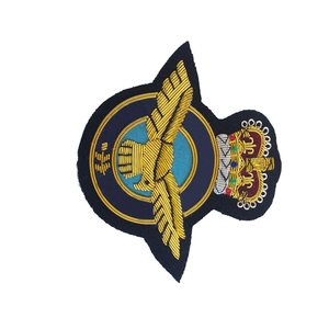 Latest Custom Made High Quality Eco-Friendly Fashion Badges Factory Price Hand Bullion Wire Badges - Product Image 3