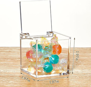 Boîte <span class=keywords><strong>de</strong></span> rangement en acrylique, petite boîte en plastique pour le <span class=keywords><strong>bureau</strong></span>, le maquillage, les loisirs créatifs, les bijoux, les cotons-tiges, conteneur <span class=keywords><strong>de</strong></span> rangement pour fraises - Product Image 2