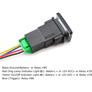 12 वी पुश बटन स्विच की अगुवाई वाली पृष्ठभूमि फॉग लाइट ड्राल ने माइसुबिशी लांसर आउटलैंडर पैजेरो मोंटेरो खेल (36x18 मिमी) - Product Image 6