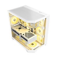 ¡Ruix Panoramic PC Case Mid Tower ATX Gaming Computer con aleación de aluminio y vidrio templado estilo pecera en stock!