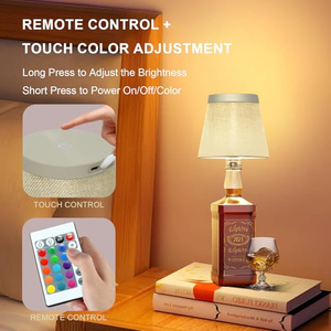 Lampe de table LED rechargeable en tissu lin pour restaurant, lampe de bureau moderne en ABS, décoration de bar, intensité réglable, sans fil - Product Image 2