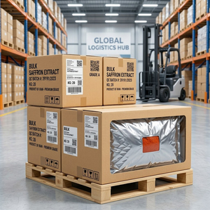 Safran en poudre de qualité supérieure, extrait végétal de stigmates rouges, extrait de crocine à 0,5 %, qualité alimentaire, fournisseur en vrac OEM - Product Image 4