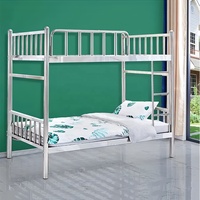 Lit superposé modulaire OEM ODM à 2 niveaux pour adultes, en acier inoxydable SUS 201 304, pour dortoir scolaire, hôtel, appartement