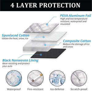 <span class=keywords><strong>Protection</strong></span> de <span class=keywords><strong>pare</strong></span>-<span class=keywords><strong>brise</strong></span> de voiture toutes saisons 4 couches de feuille d'aluminium <span class=keywords><strong>pare</strong></span>-<span class=keywords><strong>brise</strong></span> de voiture couverture de neige - Product Image 4