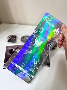 6 pièces jeu dessin animé Genshin Impact cadeau ensemble <span class=keywords><strong>Hu</strong></span> <span class=keywords><strong>Tao</strong></span> Collection jouet porte-clés Laser Badge Lomo carte carte postale Laser carte manches cadeau - Product Image 6