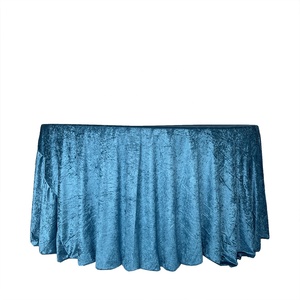 Khăn Trải Bàn Bằng Nhung Tròn Đám Cưới Màu Xanh Mòng Két Tối Sang Trọng Cho Bữa Tiệc Tiệc - Product Image 1