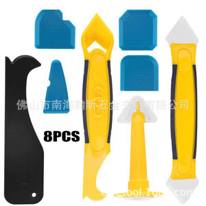 <b>Tile</b> Accessories 8-Piece Set For Kitchen Floor Grout Sealing Tool With <b>Scraper</b> And Filler Knife Durable Design - Product Image 4