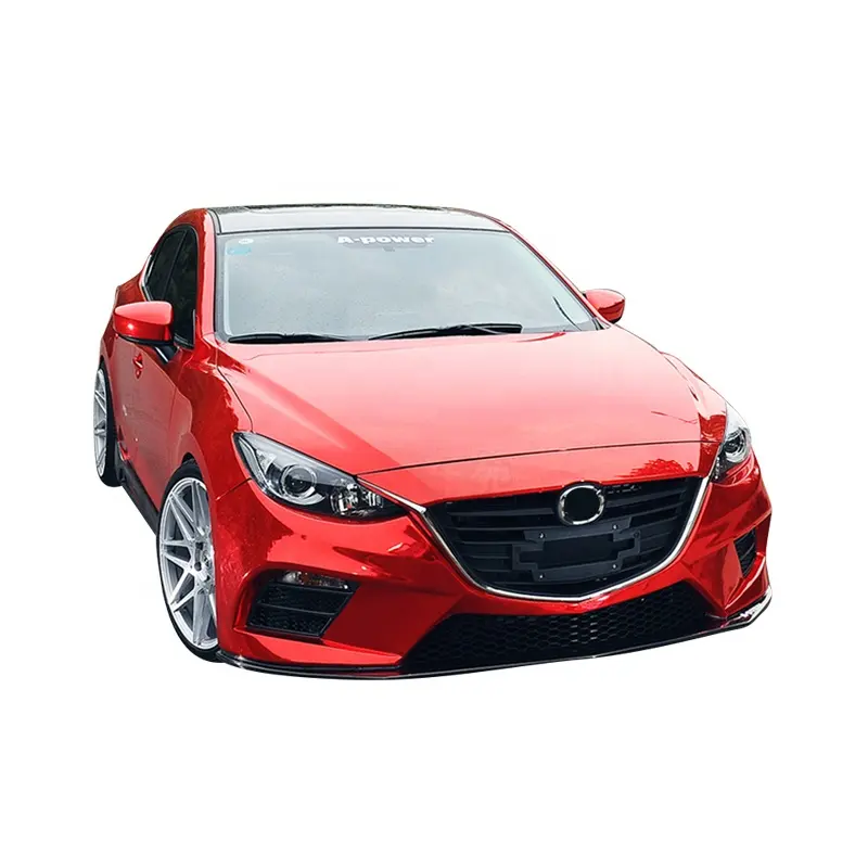 New produkte Car stoßstangen For Mazda 3 Axela 2014-2019 Upgrade A-power Style Body kits Front stoßstange Rear stoßstange Side röcke