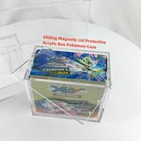 Boîte de Présentation en Acrylique pour Cartes Shining Fates XY Evolutions avec Couvercle Magnétique Transparent, Étagère Moderne Écologique