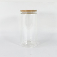 Gobelet isotherme en verre à double paroi personnalisé 12oz/16oz/20oz avec paille – Écologique, unisexe, idéal pour mariages, fêtes et voyages
