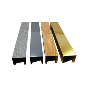 Shanghai Modern Eenvoud Ontwerp Aluminium Vierkante Doorgang Plafond U-Vormige Grille Partitie Applicatie Grid Installatie - Product Image 1