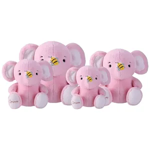 30厘米批发大象毛绒玩具个性化粉色大象毛绒玩具