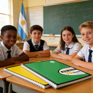 สมุดโน้ตแบบสันห่วงสั่งทำขายส่งจากโรงงาน ราคาถูก จำนวนมาก สมุดบันทึกสำหรับนักเรียนในอาร์เจนตินา โบลิเวีย และตลาดอเมริกาใต้ - Product Image 2