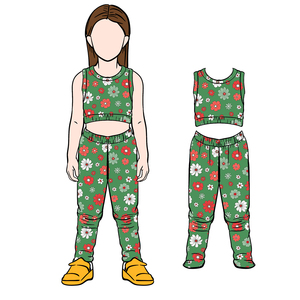 Ensemble gilet et pantalon long B13 pour filles, personnalisation rapide des motifs imprimés, vêtements pour bébés, ensemble gilet en coton - Product Image 5