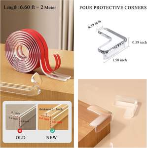 <span class=keywords><strong>Protection</strong></span> d'<span class=keywords><strong>angle</strong></span> <span class=keywords><strong>de</strong></span> bande <span class=keywords><strong>de</strong></span> bord <span class=keywords><strong>de</strong></span> sécurité adhésive transparente en PVC <span class=keywords><strong>pour</strong></span> les coins <span class=keywords><strong>de</strong></span> meubles et <span class=keywords><strong>de</strong></span> <span class=keywords><strong>table</strong></span> Pare-chocs d'<span class=keywords><strong>angle</strong></span> sécurisé <span class=keywords><strong>pour</strong></span> bébé - Product Image 4