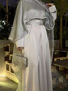 R-240 en çok satan Dubai İslami parti elbiseler parlak Abaya lüks ramazan Eid müslüman mütevazı elbiseler - Product Image 2