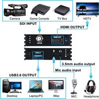 Tarjeta de Captura de Video 3G SDI USB3.0 HD 1080P, Caja de Captura de Video, Adaptador Convertidor de SDI a HD, Diseño sin Controladores