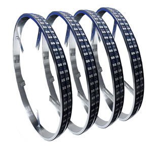 Kingshowstar Nuovo Prezzo All'Ingrosso 4 Pezzi Luci LED per Cerchioni Auto a Quattro File IP67 Impermeabili in Alluminio 12V <span class=keywords><strong>Dream</strong></span> Chasing Ultra Luminose - Product Image 3