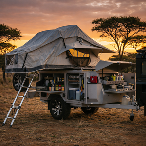 <span class=keywords><strong>Caravane</strong></span> tout-terrain légère avec suspension indépendante, tente <span class=keywords><strong>de</strong></span> toit et cuisine coulissante - Product Image 1