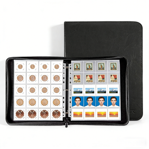 Handmade PU <b>Coin</b> Holder Album 200 Pockets 10 Page Waterproof Display Book for Collectors Badges Medallions Storage - Product Image 3