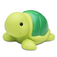 Offres Spéciales en plastique natation poissons flotteurs en caoutchouc avec filet transporteur Animal écureuil jouets enfants ours et pingouin jouet de bain