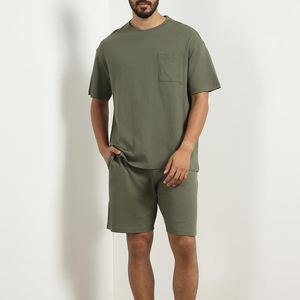ชุดเสื้อยืดและกางเกงขาสั้นลำลองคุณภาพสูง ระบายอากาศได้ดี สำหรับฤดูร้อน ออกแบบเองได้ ผลิตจากผ้าฝ้าย 100% สำหรับผู้ชาย - Product Image 3