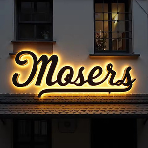 Enseignes lumineuses LED 3D personnalisées avec logo rétroéclairé, lettres en acier inoxydable pour entreprises, magasins, bureaux, enseignes murales - Product Image 4