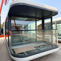 Maison capsule spatiale intelligente futuriste - Structure en acier préfabriquée avec 270 °   Fenêtres de vue pour hôtel/gîte