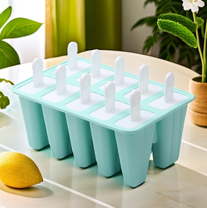 Stampo per ghiaccioli in silicone senza BPA ODM/OEM a <span class=keywords><strong>forma</strong></span> di <span class=keywords><strong>cubo</strong></span> con coperchio fai-da-te per gelatiera e vassoio per cubetti di ghiaccio - Product Image 4