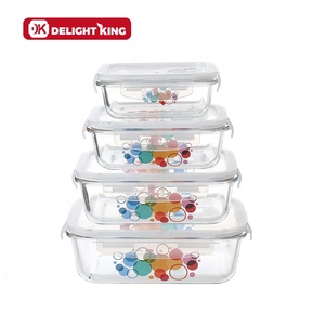 Hộp Đựng Thức Ăn Bằng Thủy Tinh Chất Lượng Cao Có Nắp Chống Rò Rỉ Bằng Thủy Tinh Borosilicate - Product Image 1